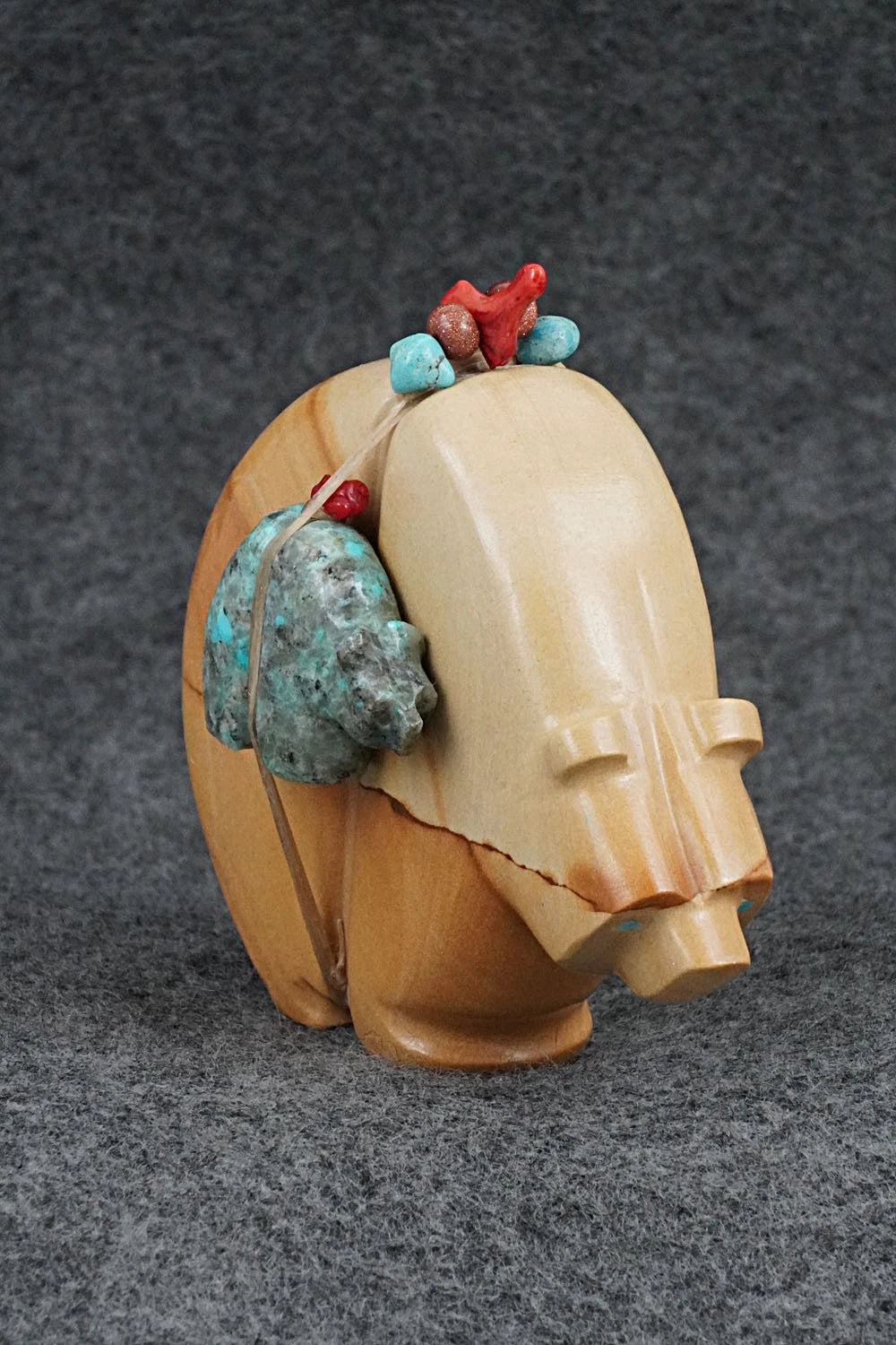 Bear with Cub Zuni Fetish Carving - Paulette & Farlan Quam