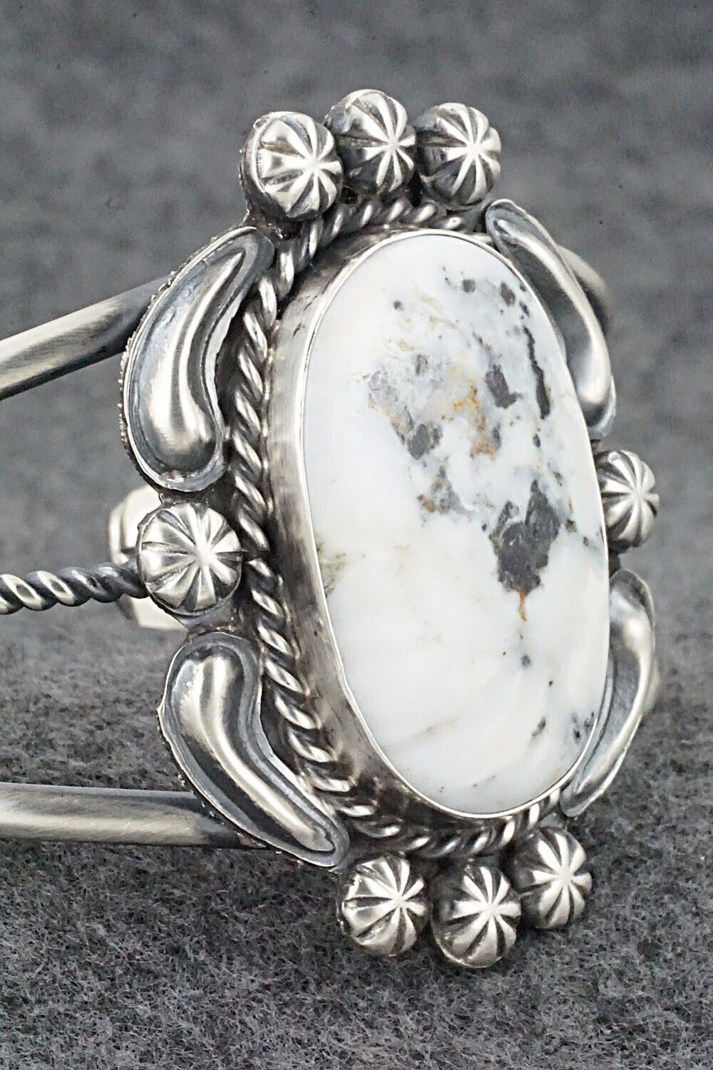 White Buffalo & Sterling Silver Bracelet - Jeff James Jr.