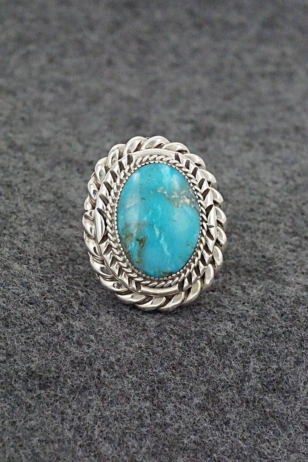 Turquoise & Sterling Silver Ring - Jerome Lee - Size 6.75