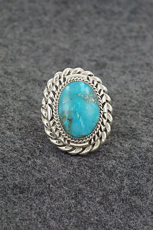 Turquoise & Sterling Silver Ring - Jerome Lee - Size 6.75