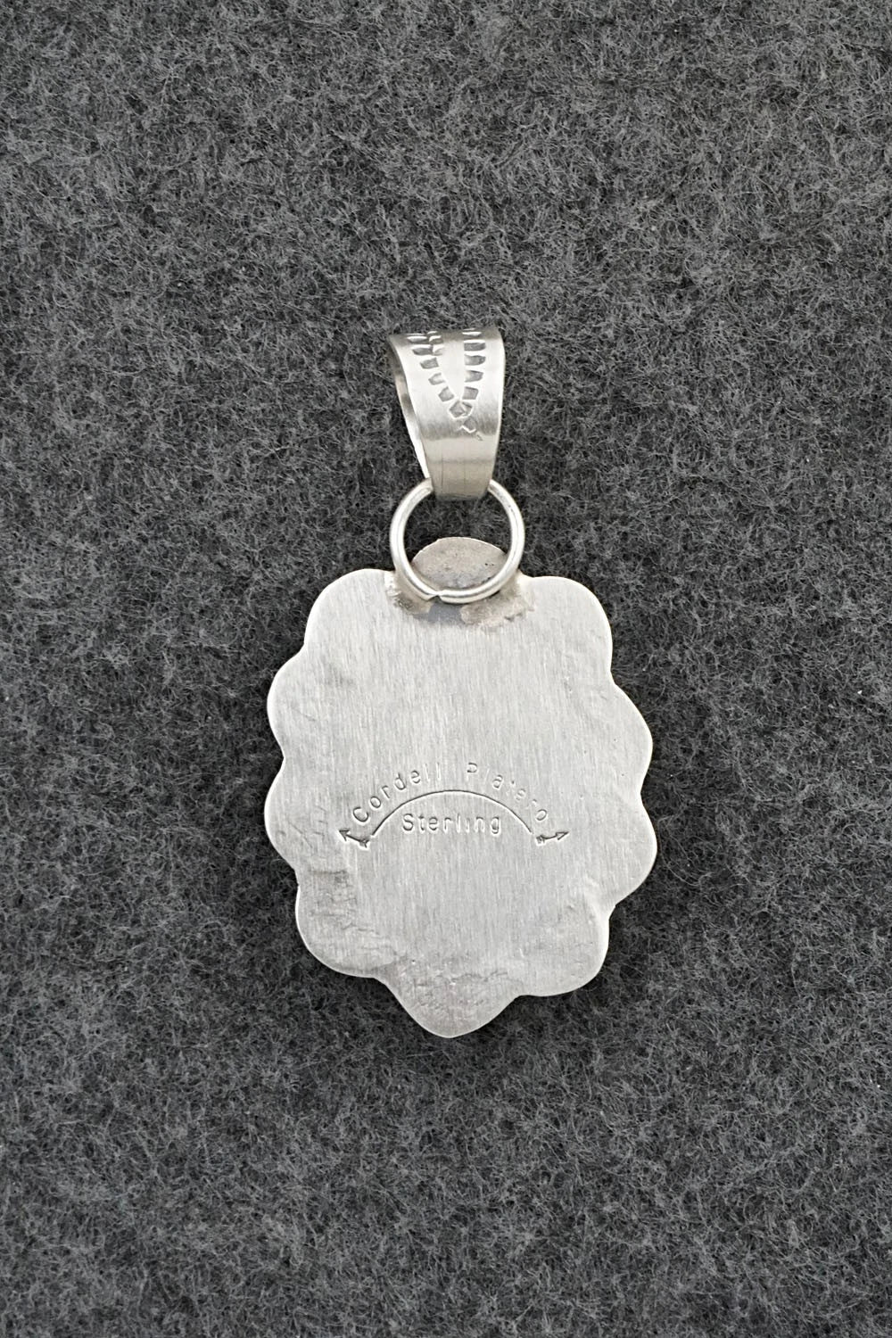 Turquoise & Sterling Silver Pendant - Cordell Platero