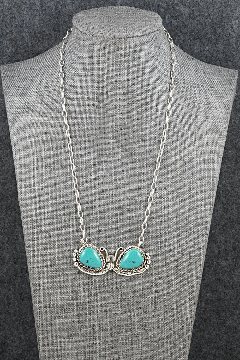 Turquoise & Sterling Silver Necklace - Phil Nez