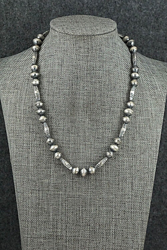 Sterling Silver Navajo Pearl Necklace 16" - Vintage