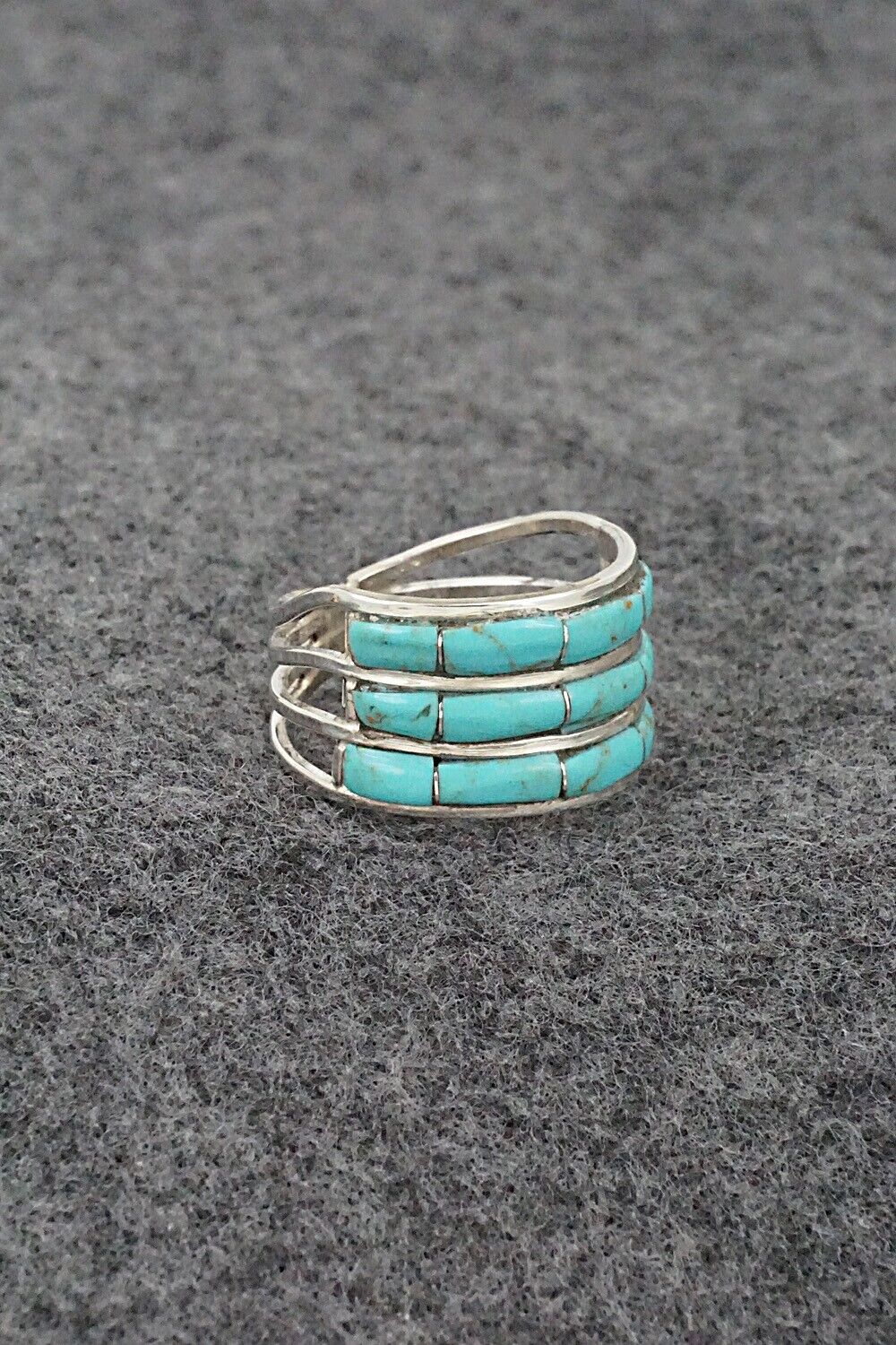 Turquoise & Sterling Silver Ring - Debbie Livingston - Size 8