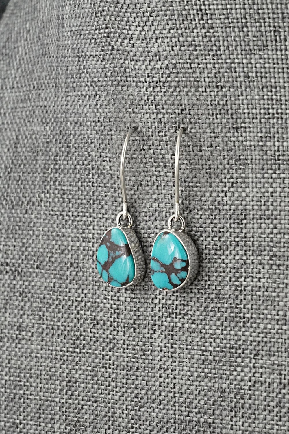 Turquoise & Sterling Silver Earrings - Eugene Gruber