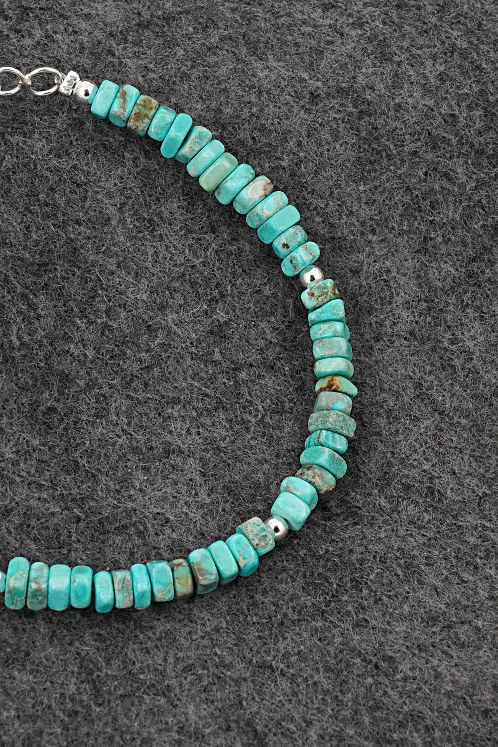 Turquoise & Sterling Silver Bracelet - Doreen Jake