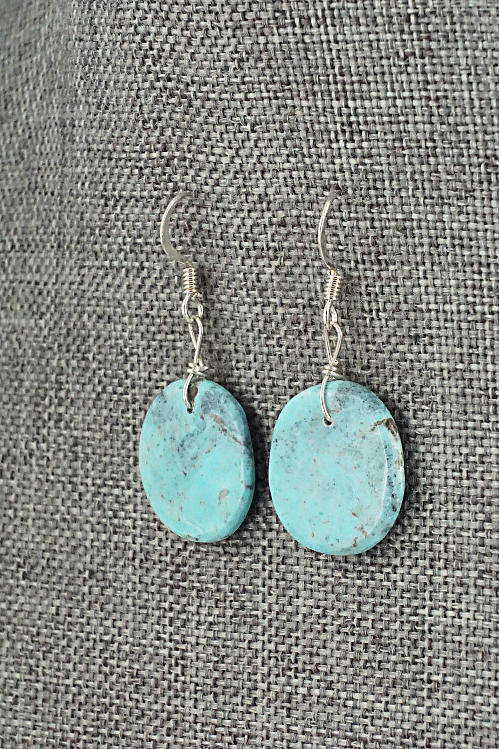 Turquoise & Sterling Silver Earrings - Joe Garcia