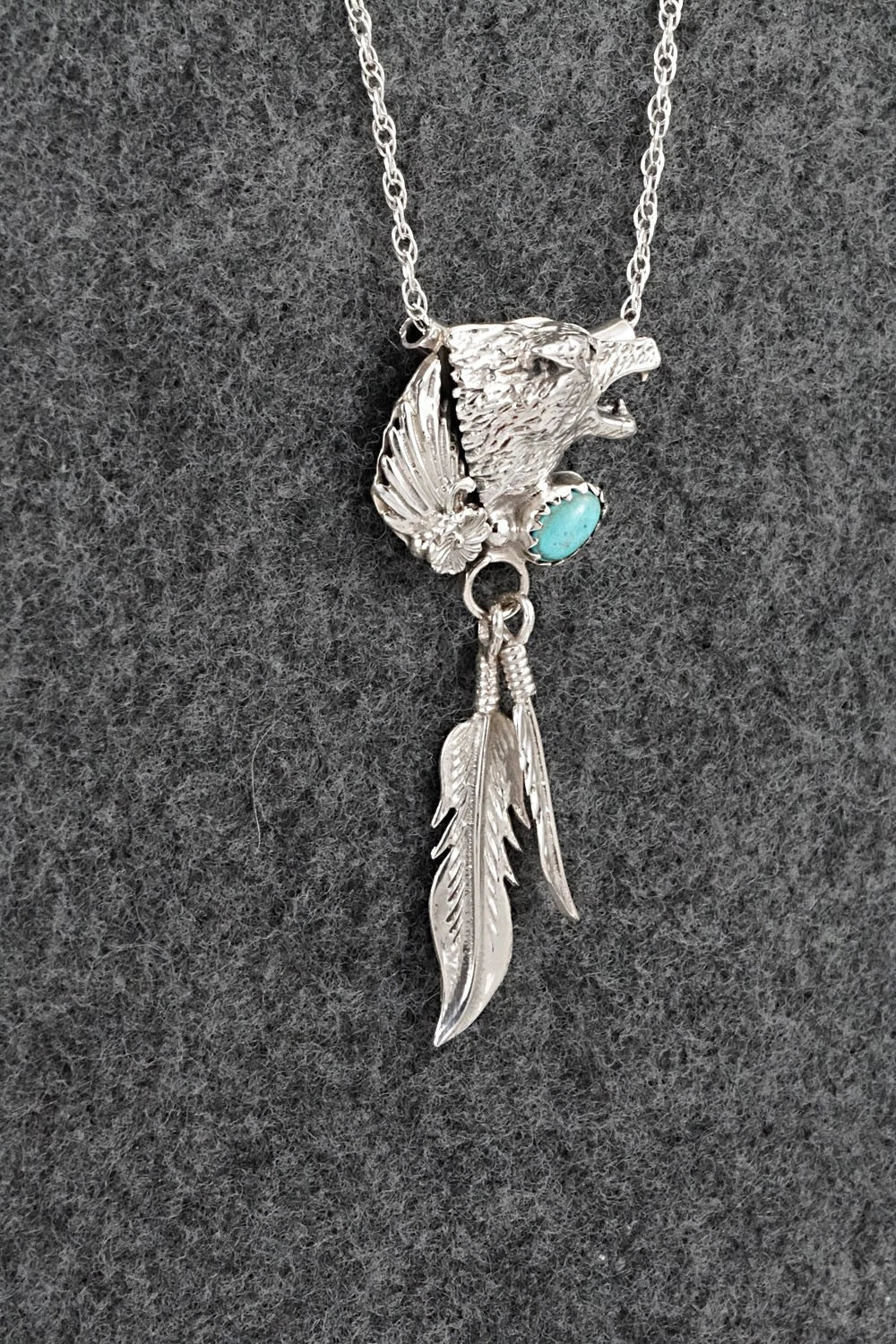 Turquoise & Sterling Silver Necklace - Genevieve Francisco