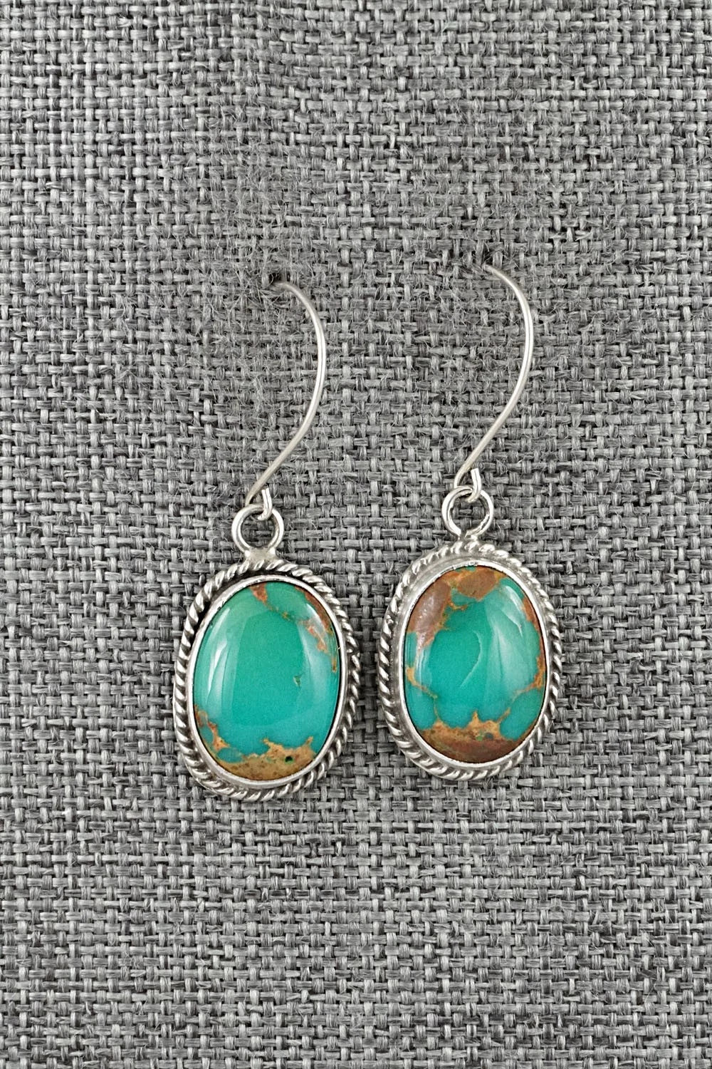 Turquoise & Sterling Silver Earrings - Rosemary Saunders