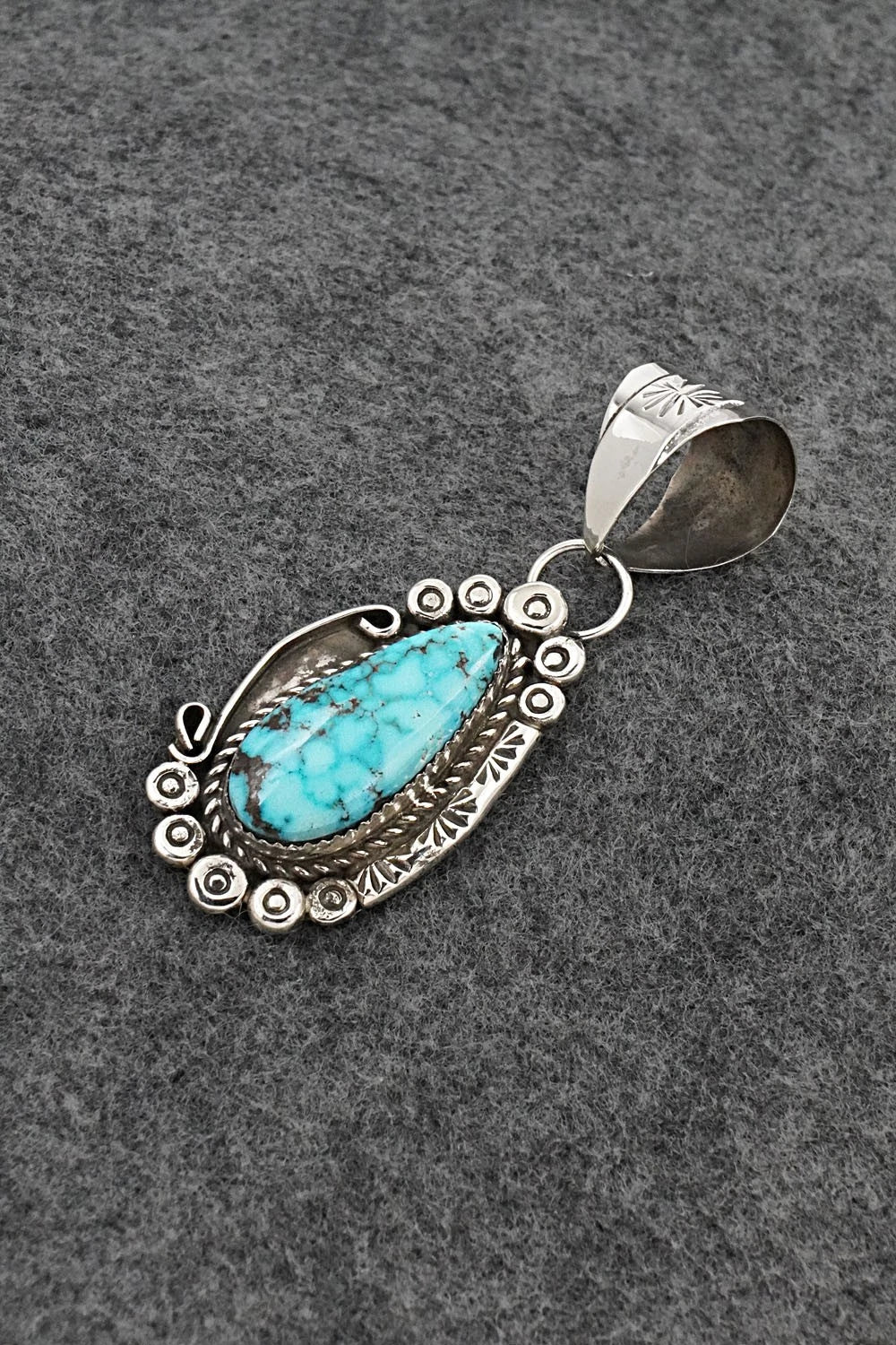 Turquoise & Sterling Silver Pendant - Phil Nez