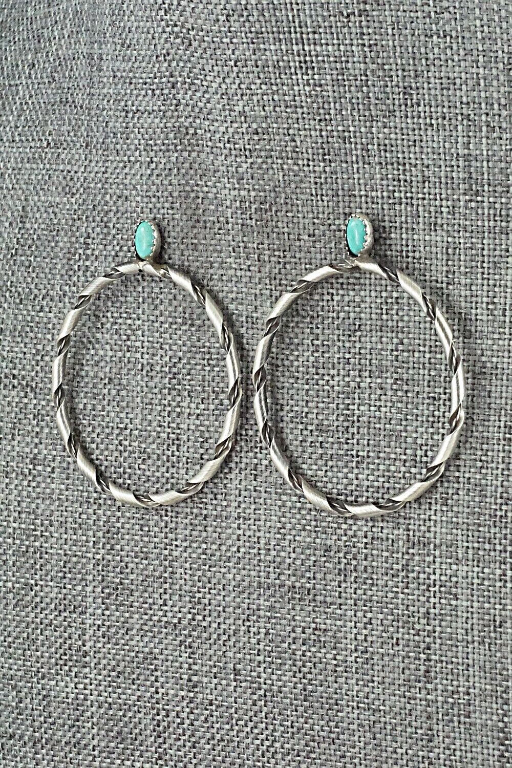 Turquoise & Sterling Silver Earrings - Nashina Tsosie