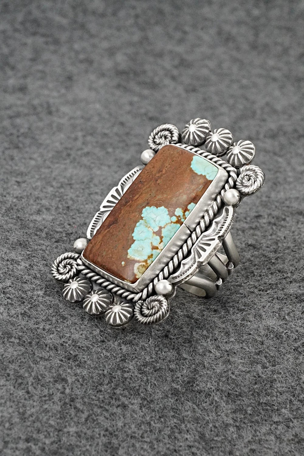 Turquoise & Sterling Silver Ring - Michael Calladitto - Size 9