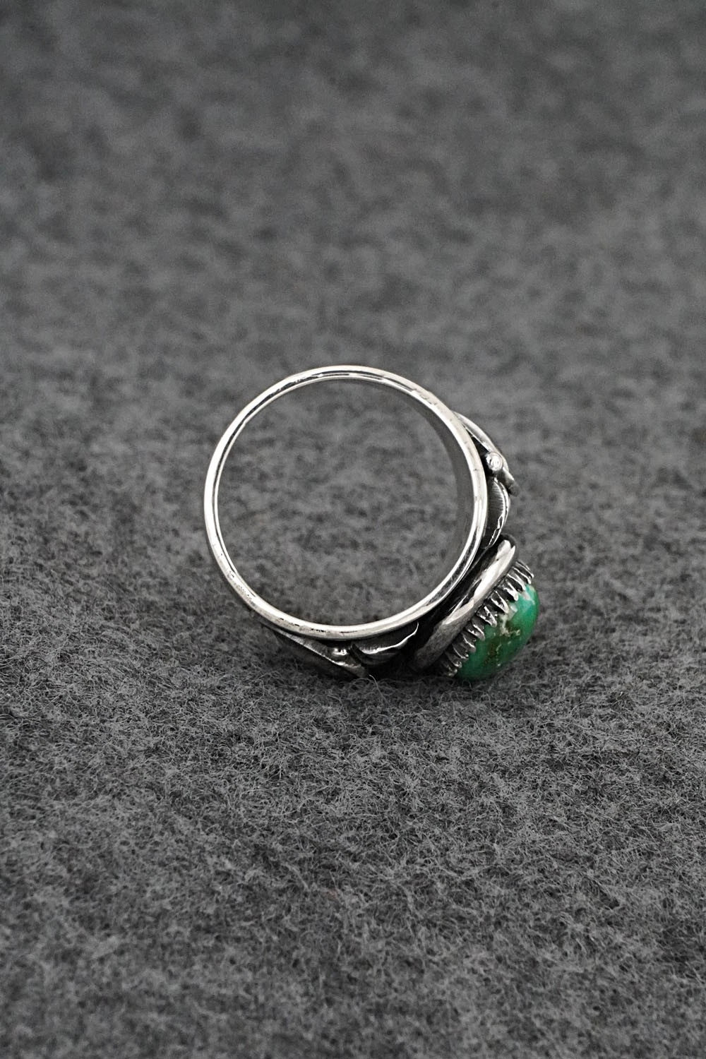 Turquoise & Sterling Silver Ring - Derrick Gordon - Size 7