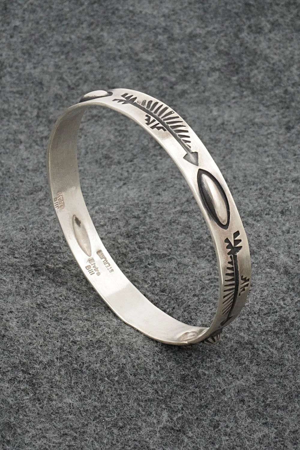 Sterling Silver Bangle Bracelet - Elvira Bill