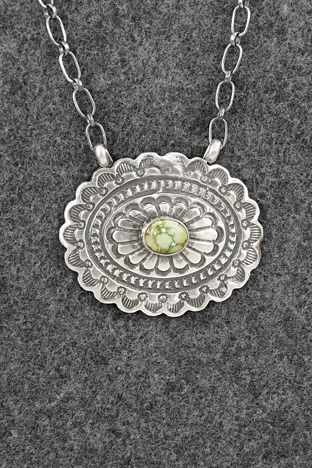 Turquoise & Sterling Silver Necklace - Adrienne Gordon