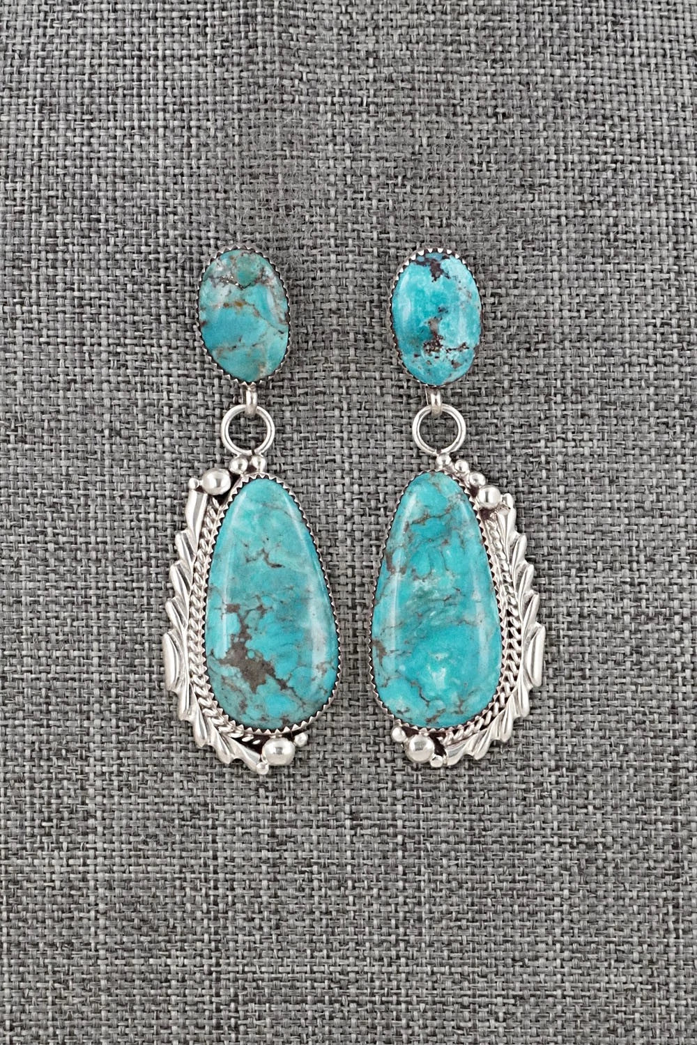 Turquoise & Sterling Silver Earrings - Anthony Brown