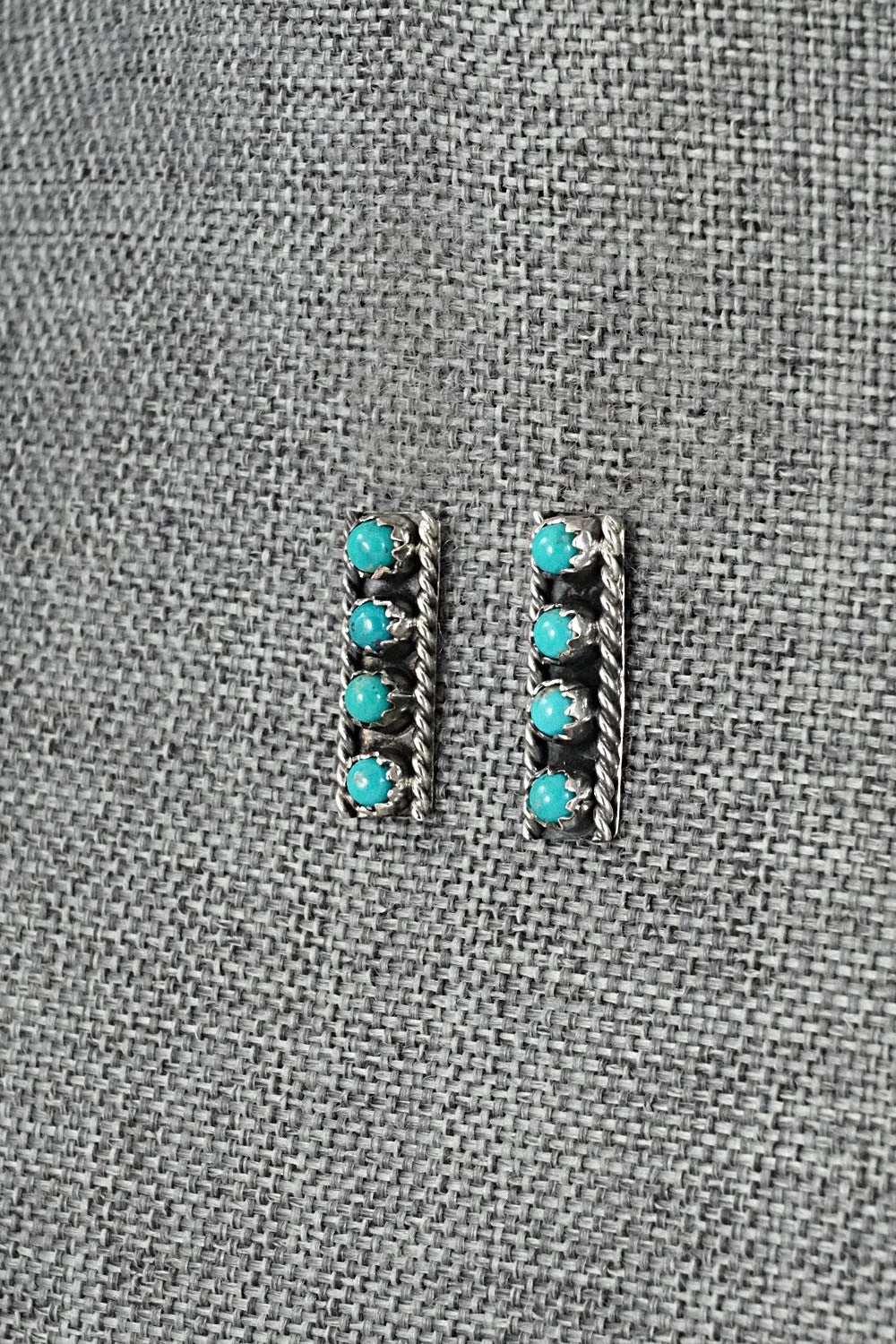 Turquoise & Sterling Silver Earrings - Dominic Duboise