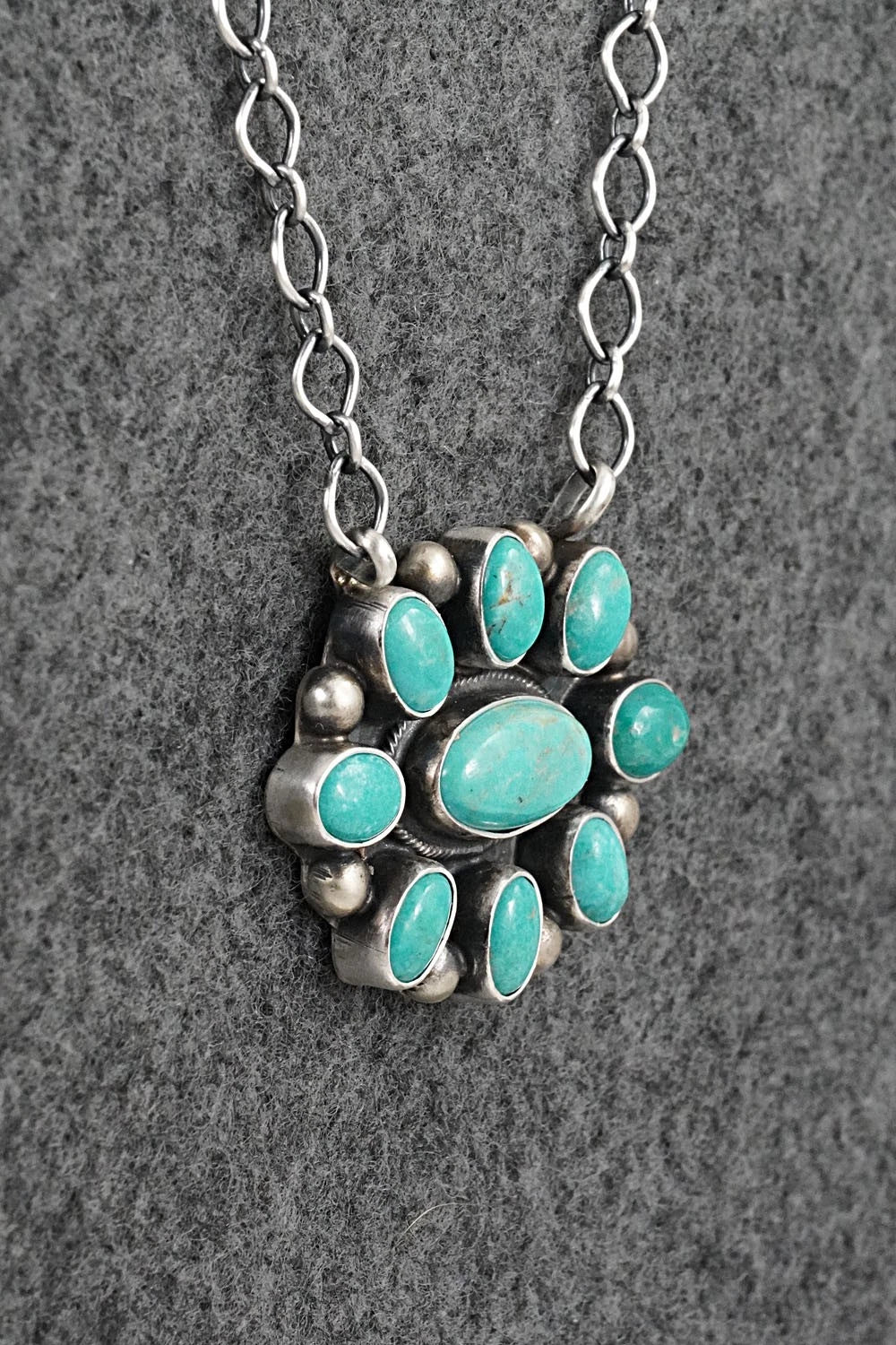 Turquoise & Sterling Silver Necklace - Kathleen Livingston