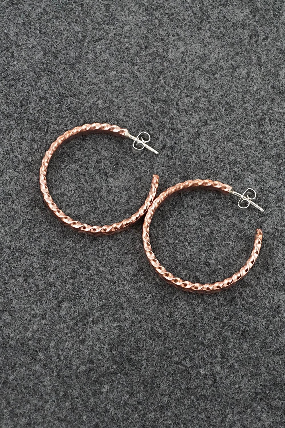 Copper Hoop Earrings - Elaine Tahe