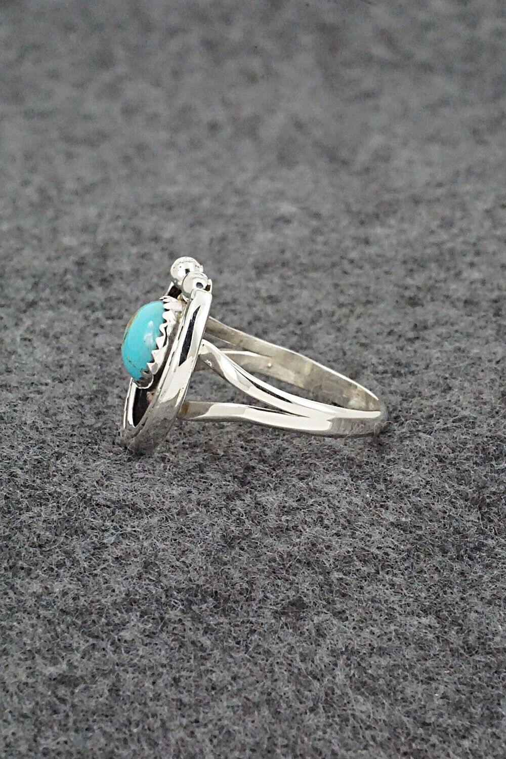 Turquoise & Sterling Silver Ring - Alice Rose Saunders - Size 7.5