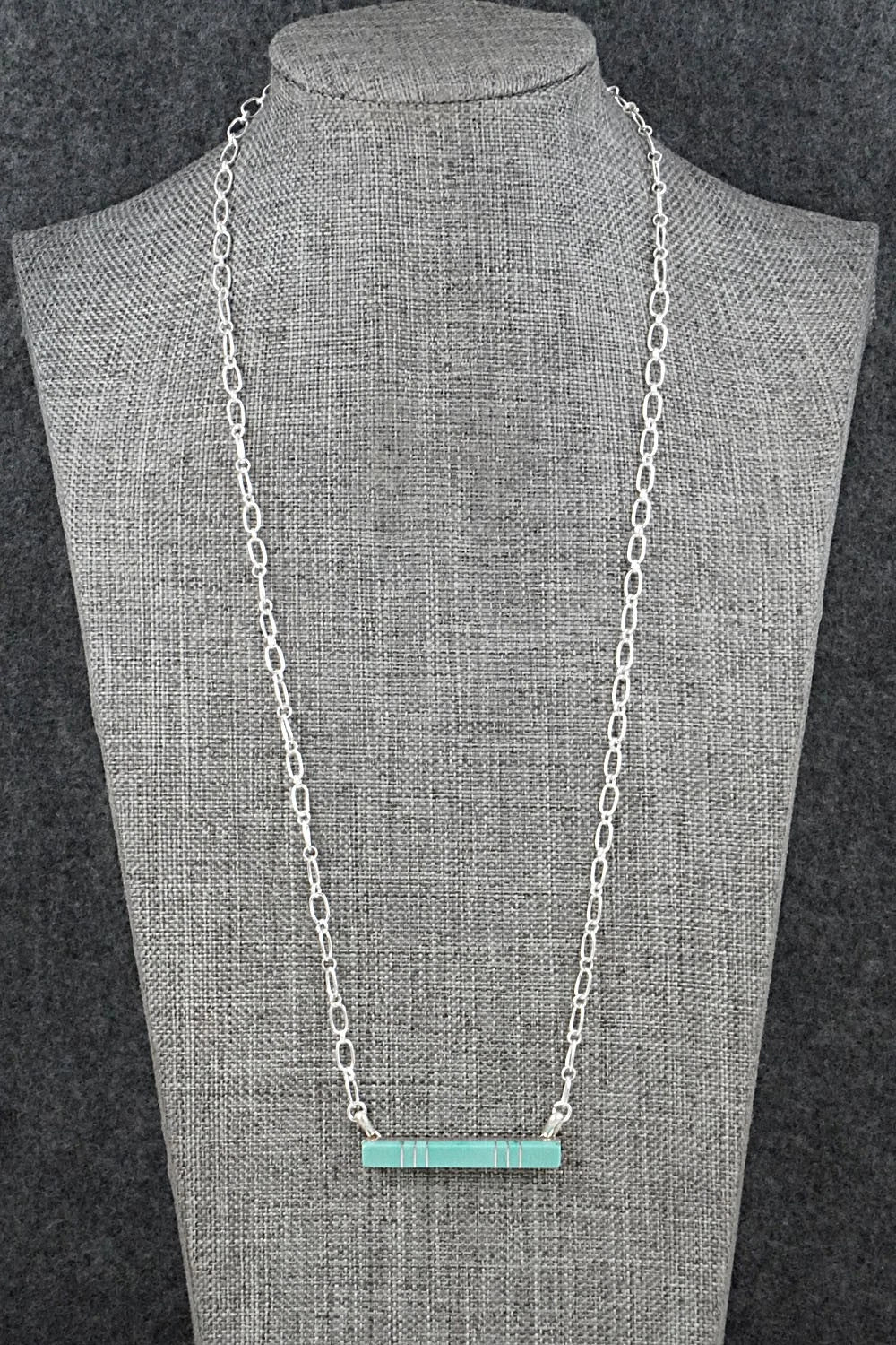 Turquoise & Sterling Silver Necklace - Maderral Kallestewa