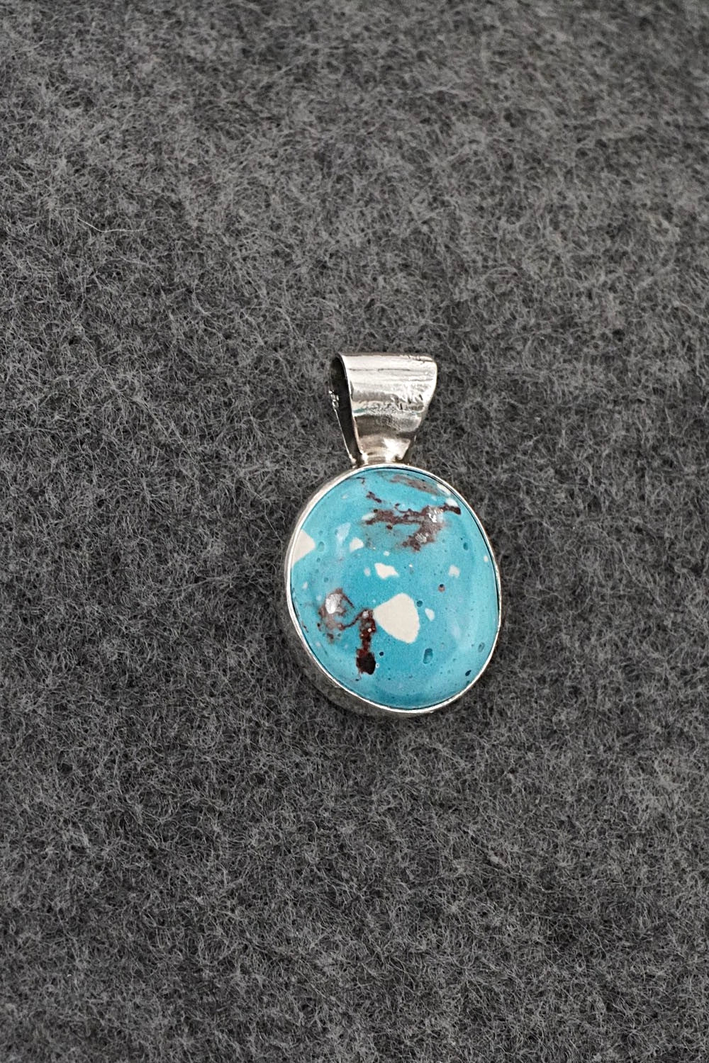 Turquoise & Sterling Silver Pendant - Eugene Gruber