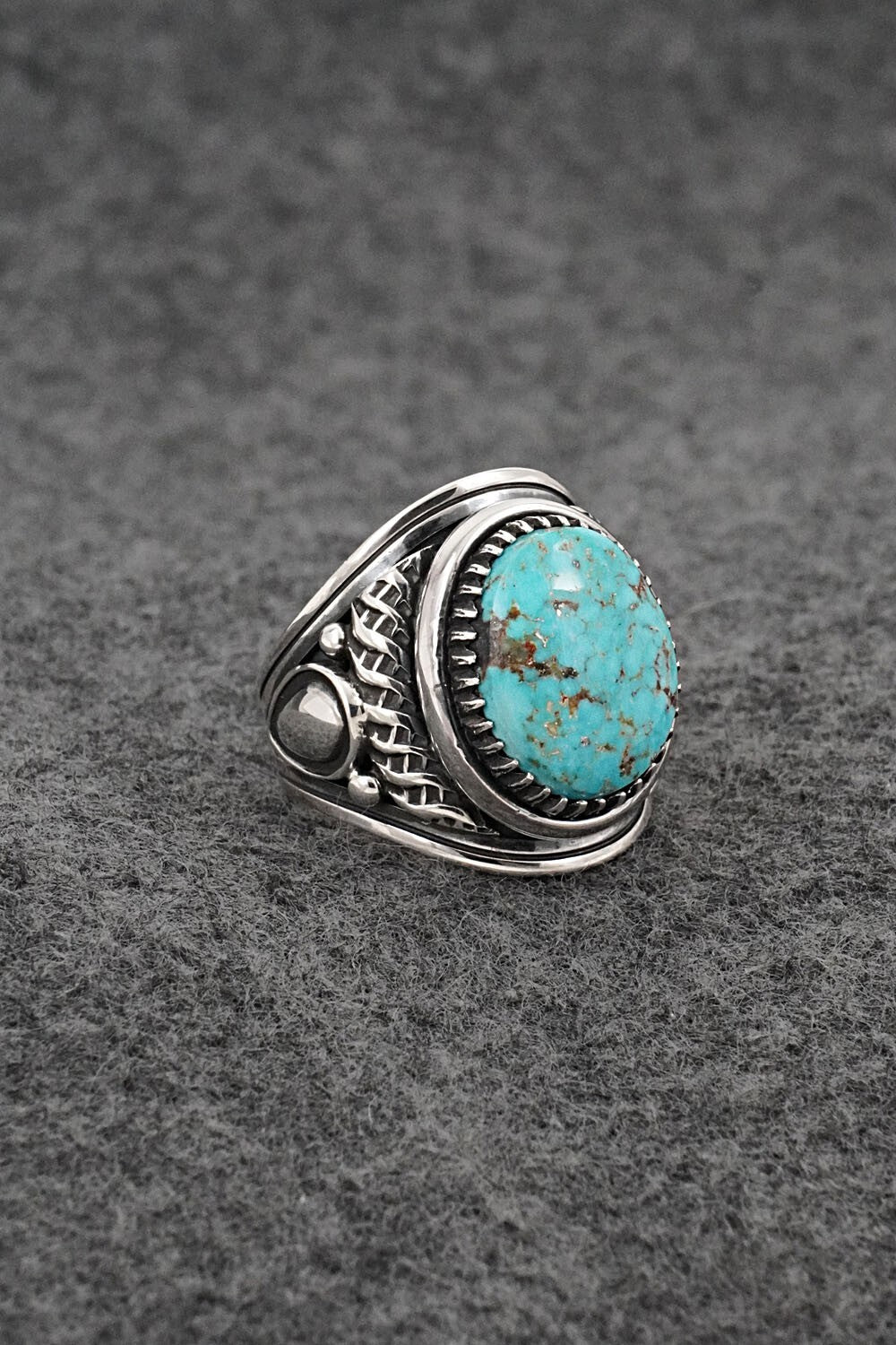 Turquoise & Sterling Silver Ring - Derrick Gordon - Size 7