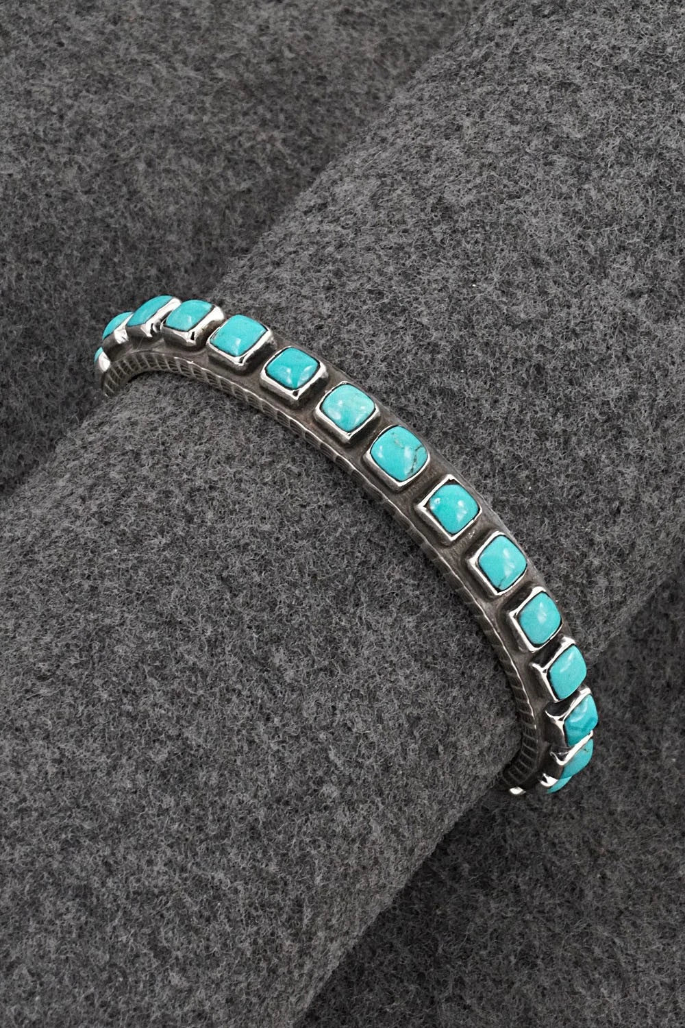 Turquoise & Sterling Silver Bracelet - Ernest Rangel