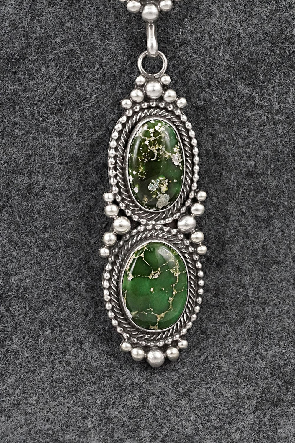 Turquoise & Sterling Silver Necklace - Tom Lewis