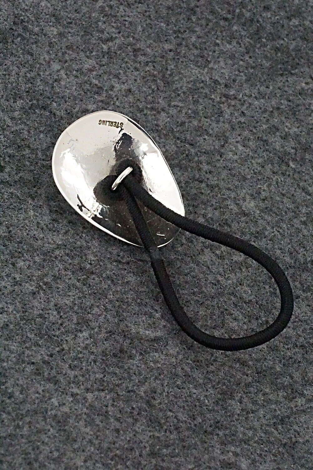Turquoise & Sterling Silver Hair Tie - Shirley Skeets