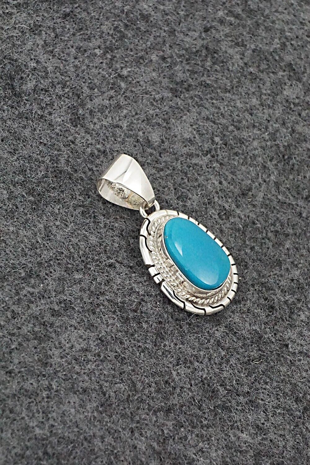 Turquoise & Sterling Silver Pendant - Peggy Skeets