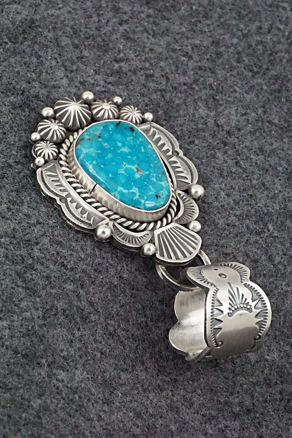 Turquoise & Sterling Silver Pendant - Rosita Calladitto