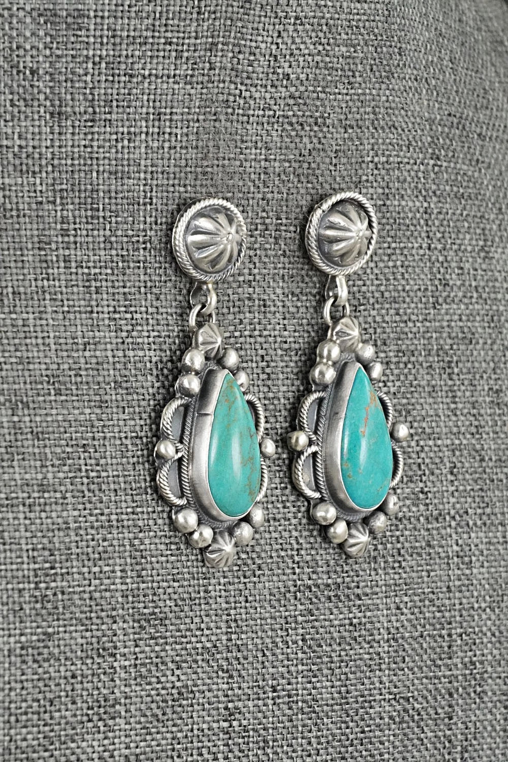 Turquoise & Sterling Silver Earrings - Darrin Livingston