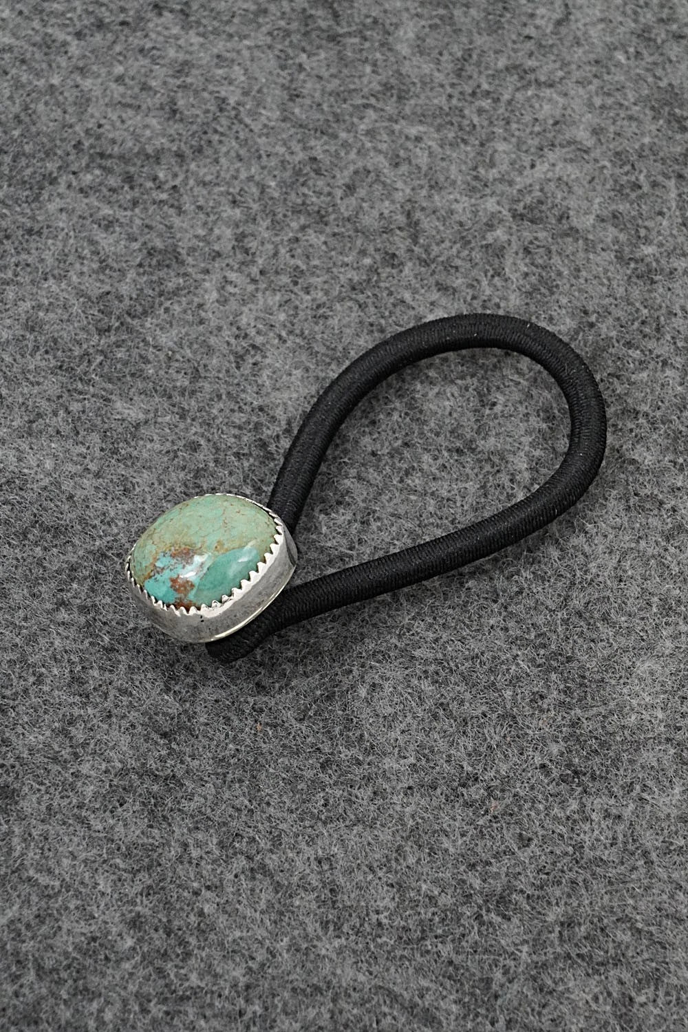 Turquoise & Sterling Silver Hair Tie - Jolene Begay