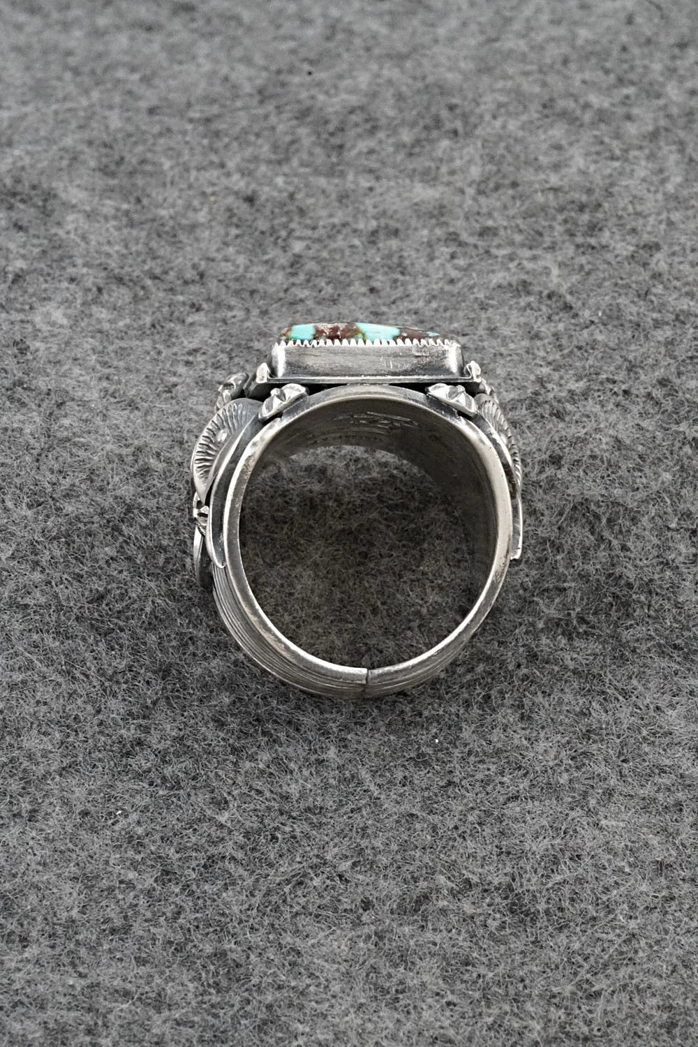 Turquoise & Sterling Silver Ring - Delbert Gordon - Size 11.5