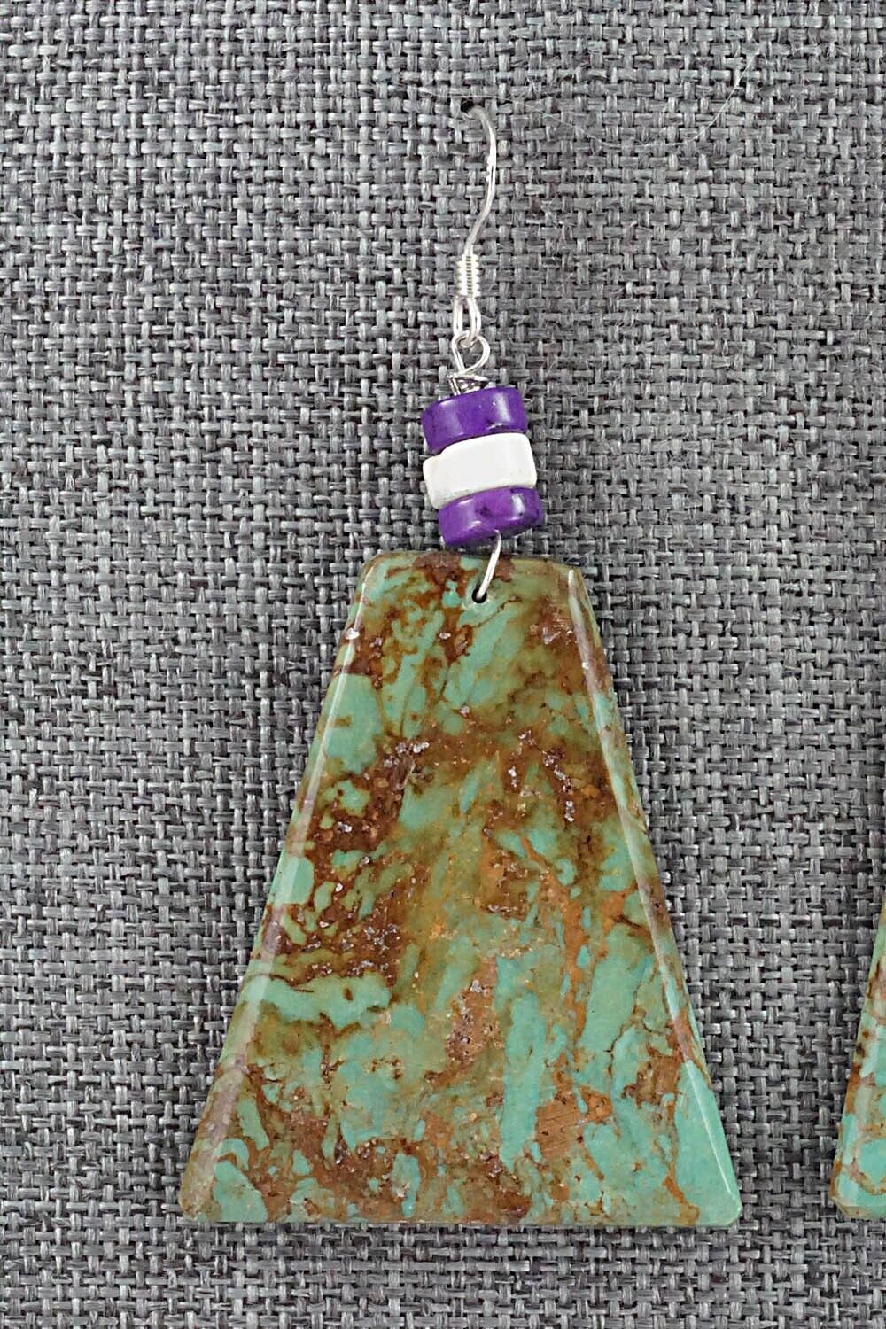 Turquoise & Sterling Silver Earrings - Lupe Lovato