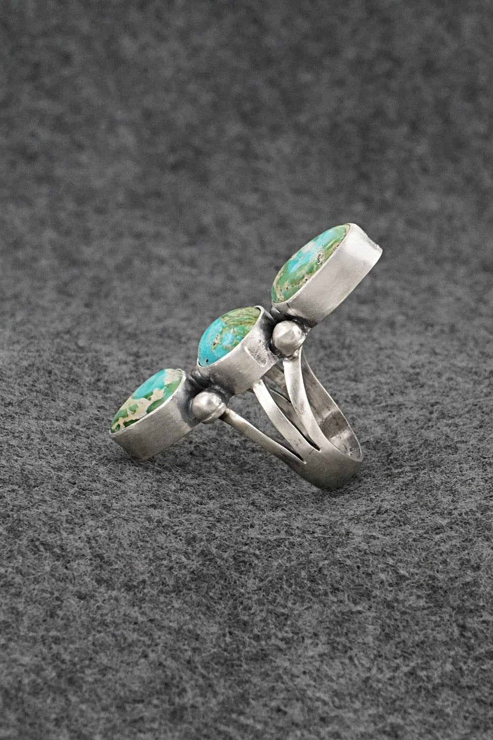 Turquoise & Sterling Silver Ring - Bobby Johnson - Size 6.5
