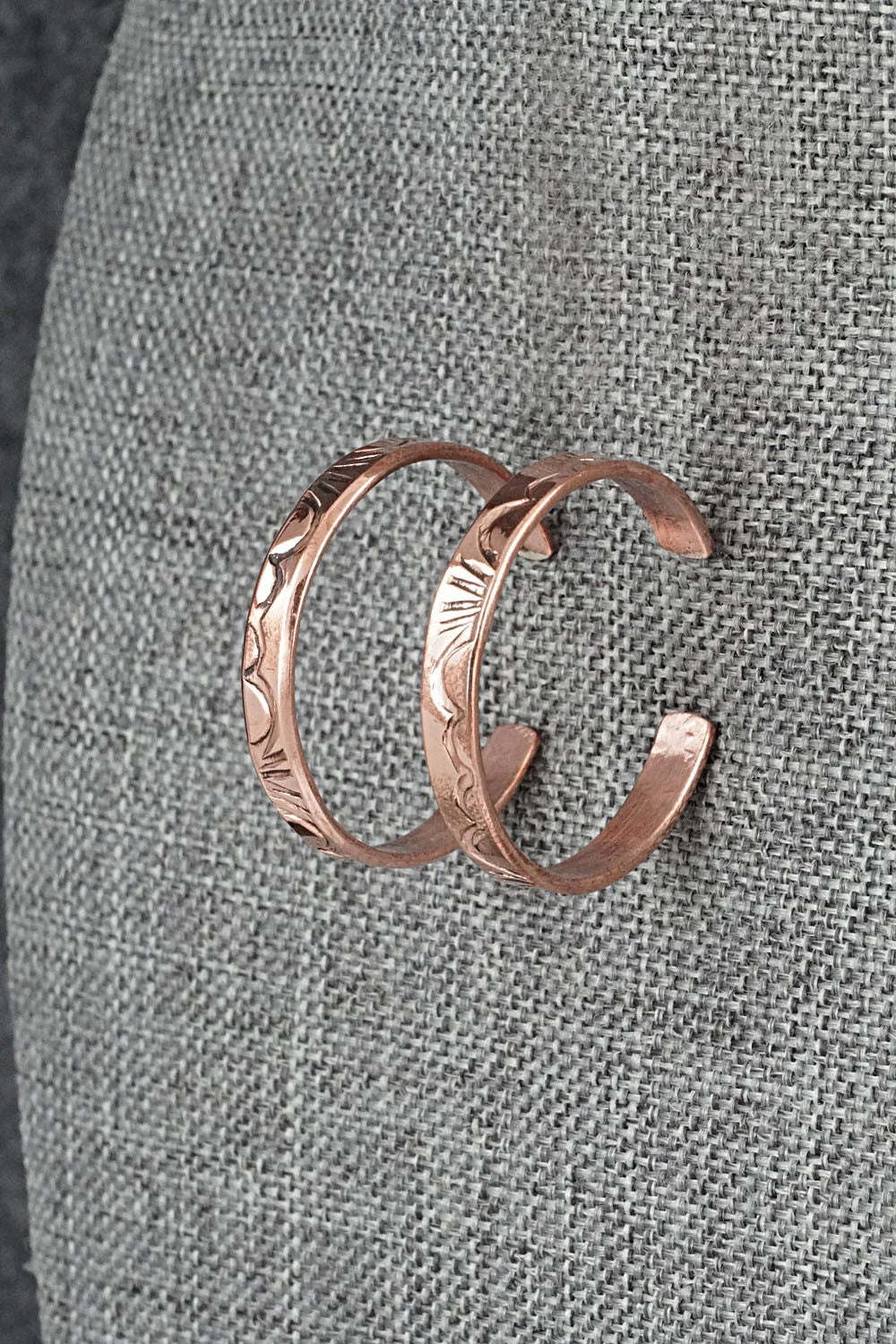 Copper Hoop Earrings - Elaine Tahe