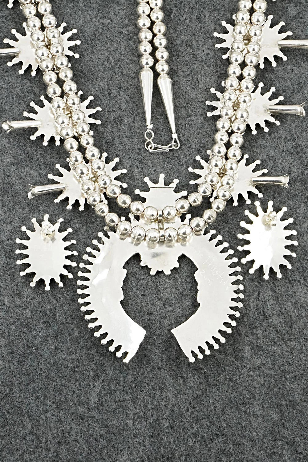 Turquoise & Sterling Silver Squash Blossom Set - Evonne Hustito