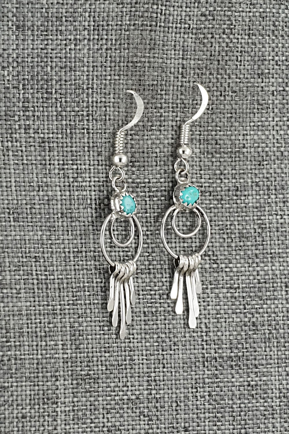 Turquoise & Sterling Silver Earrings - Cornelia Yazzie
