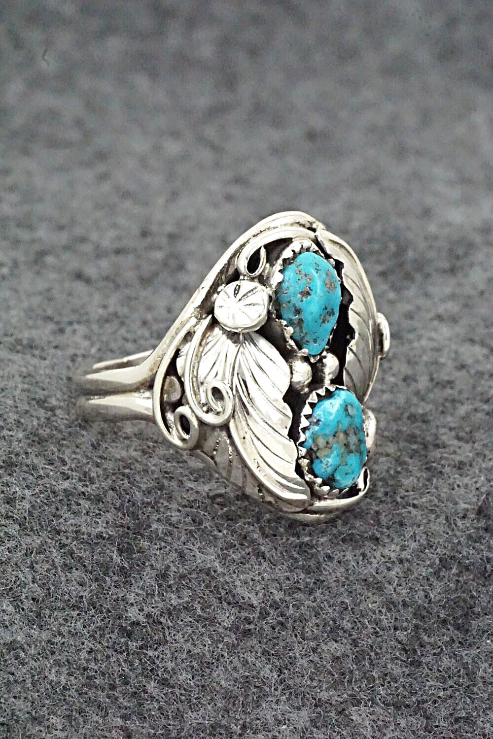 Turquoise & Sterling Silver Ring - Maxine Ramirez - Size 13