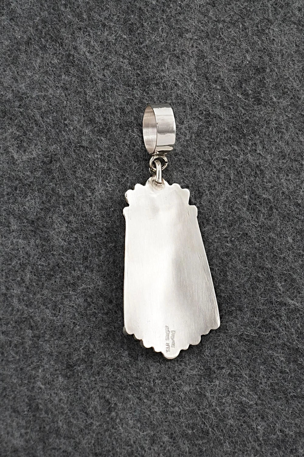 Coral & Sterling Silver Pendant - Rosita Singer