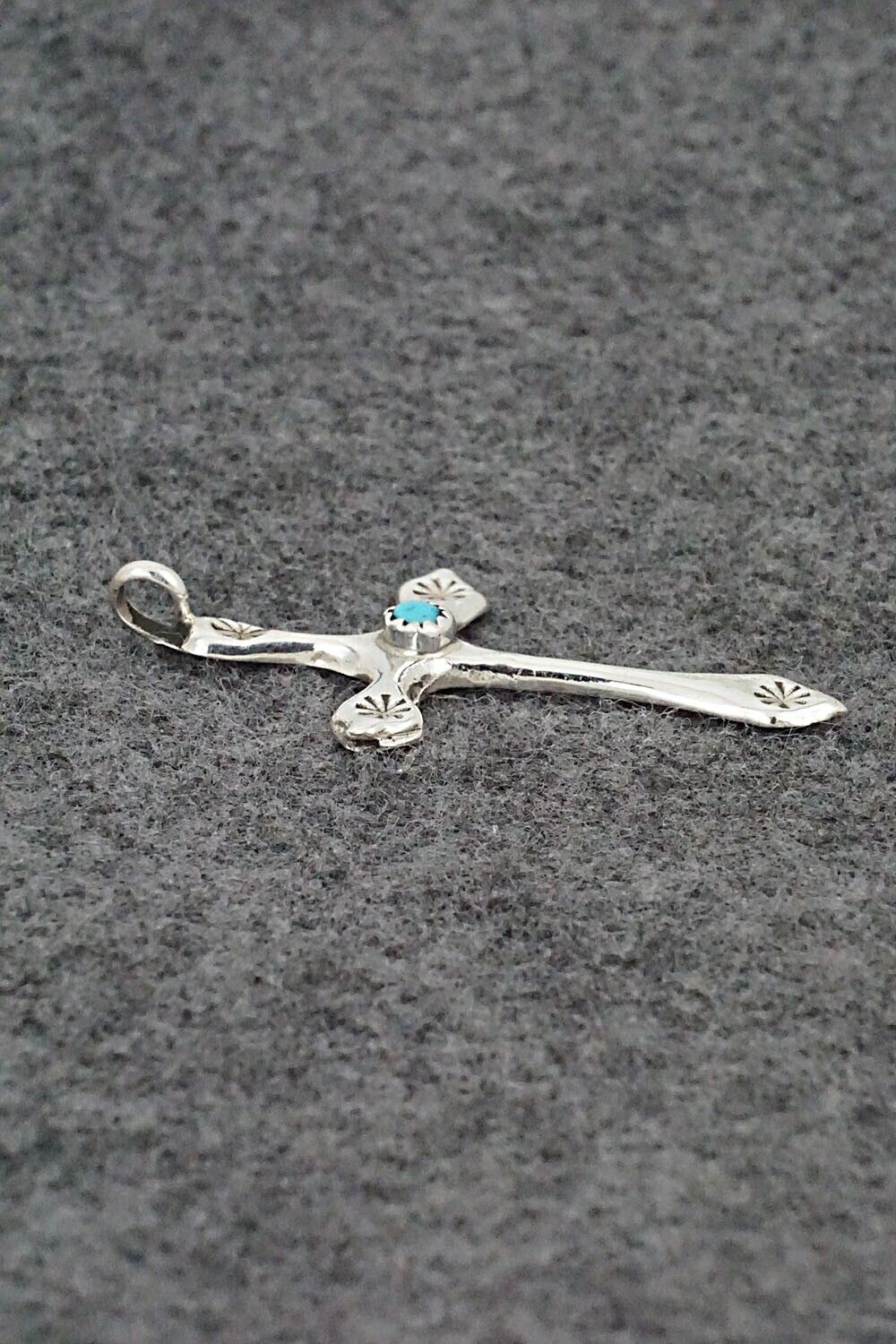 Turquoise & Sterling Silver Pendant - Thomas Johnson