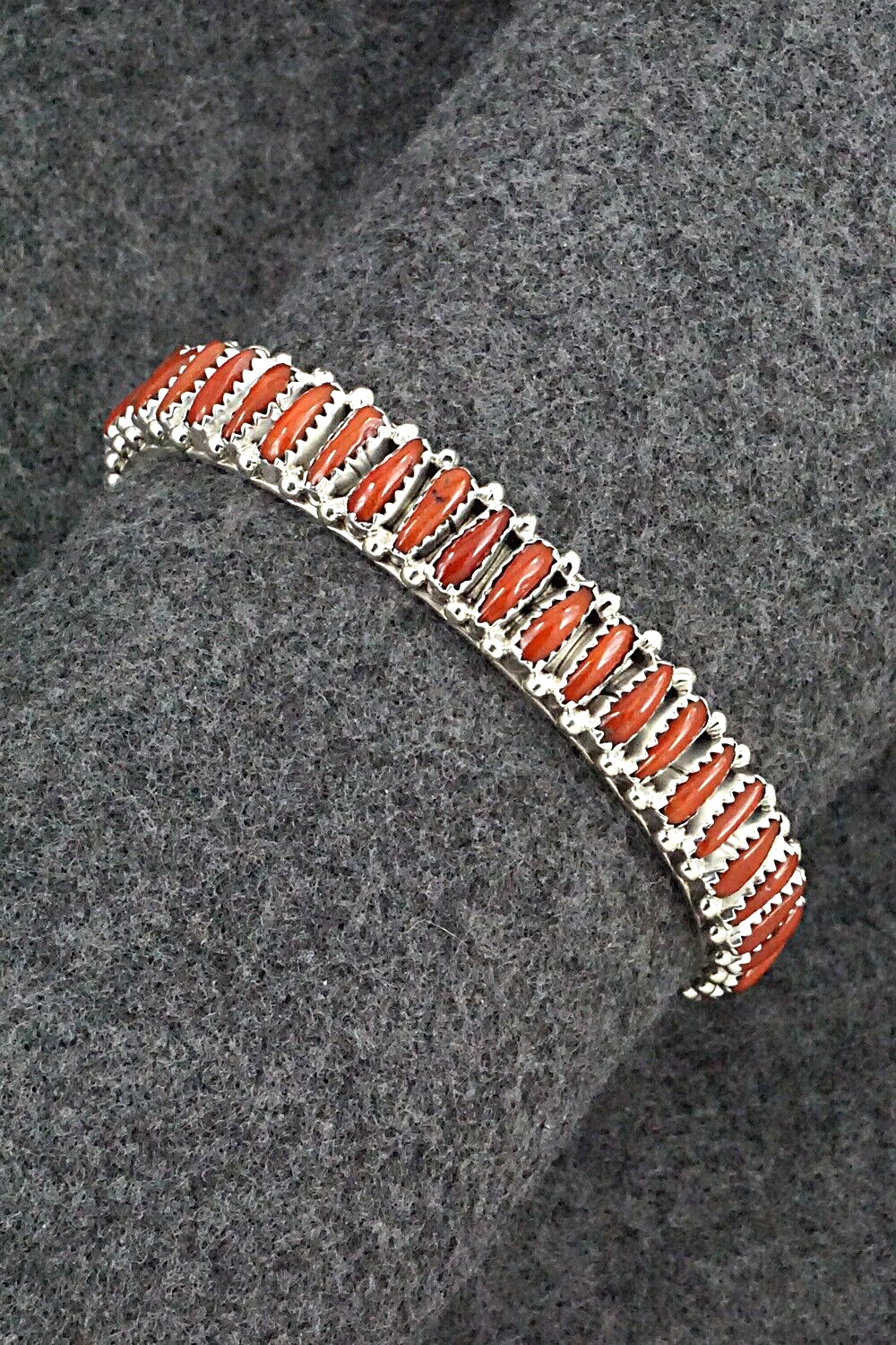 Coral & Sterling Silver Bracelet - Erick Wilson