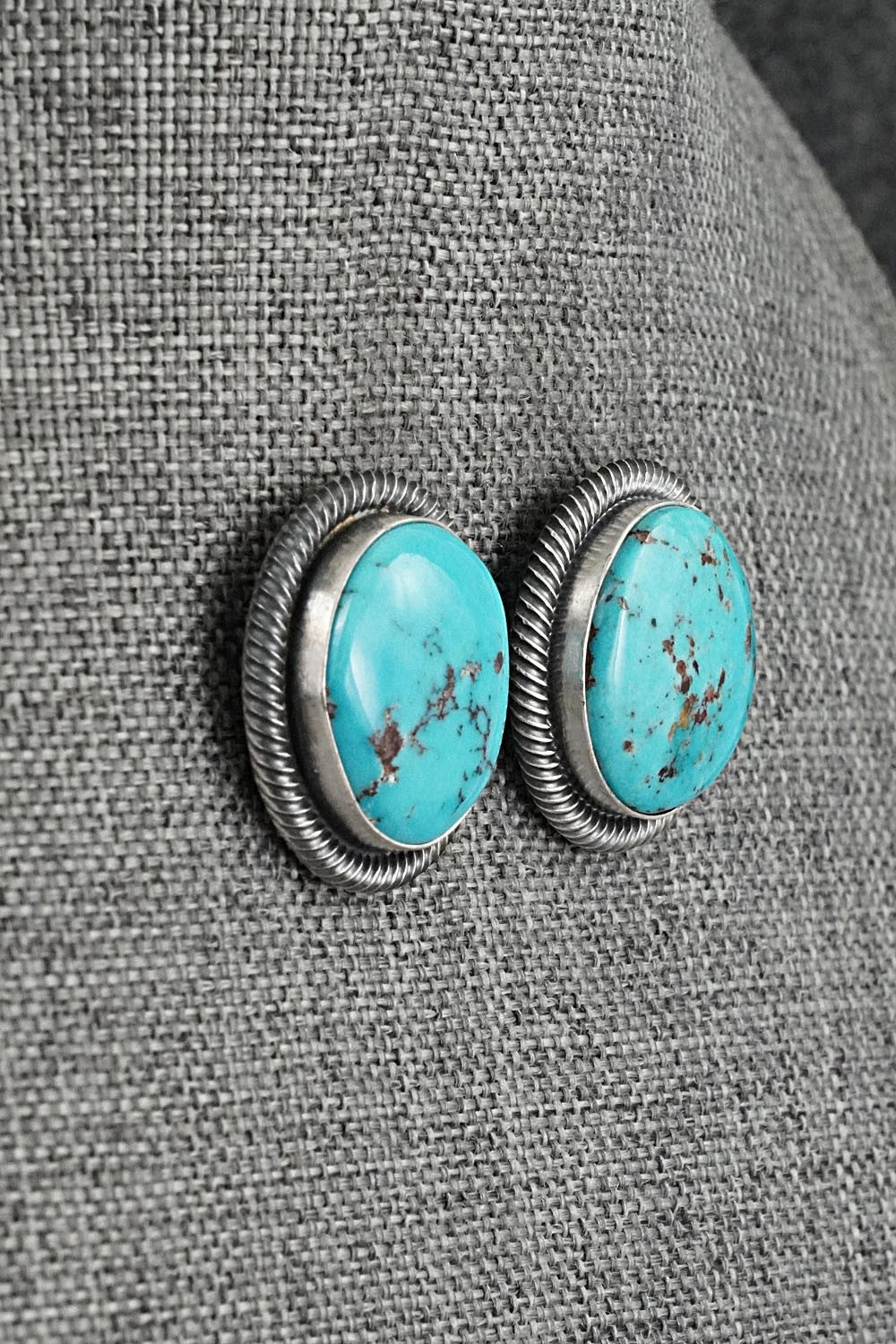 Turquoise & Sterling Silver Necklace and Earrings Set - Mark Yazzie