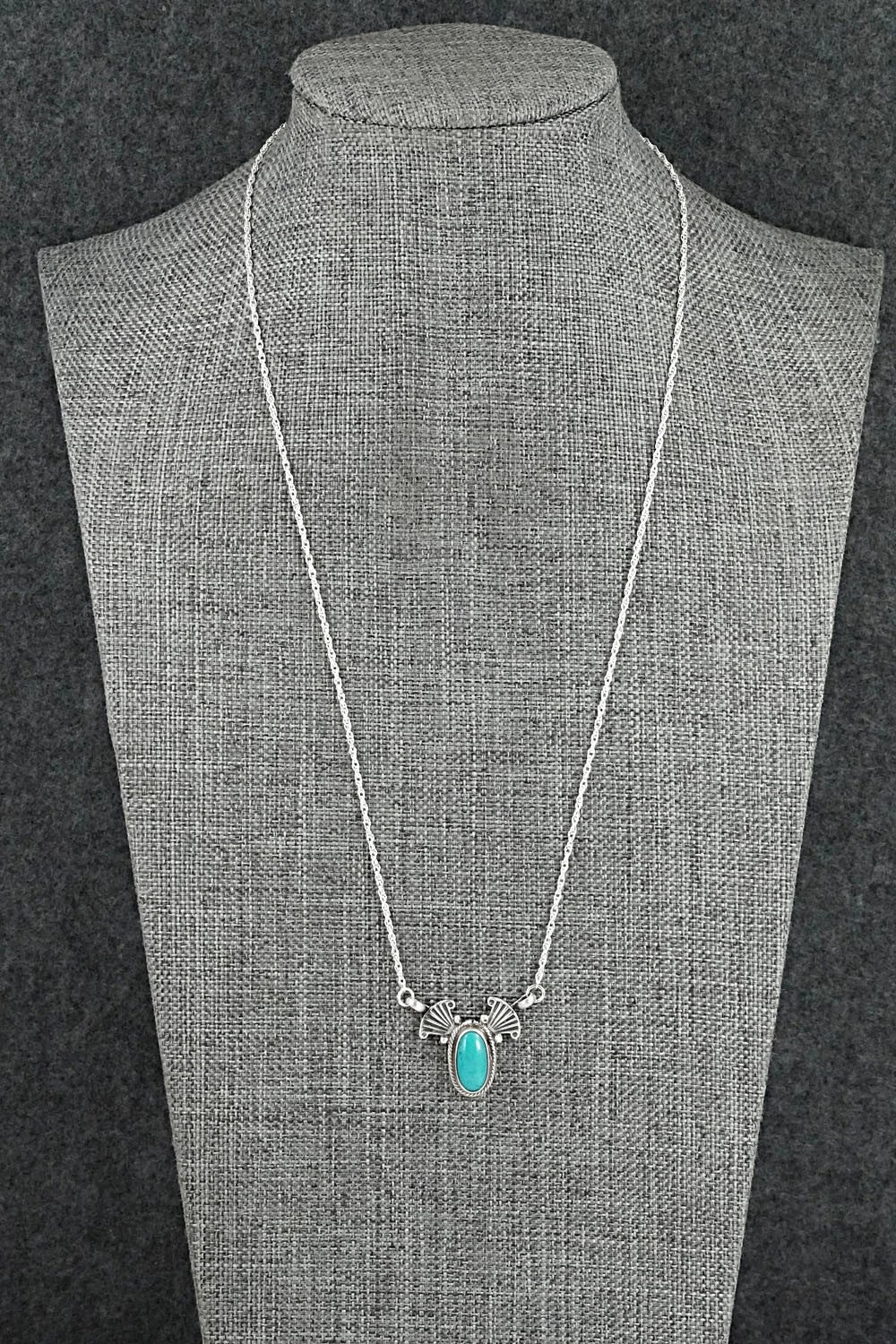 Turquoise & Sterling Silver Necklace - Verley Betone
