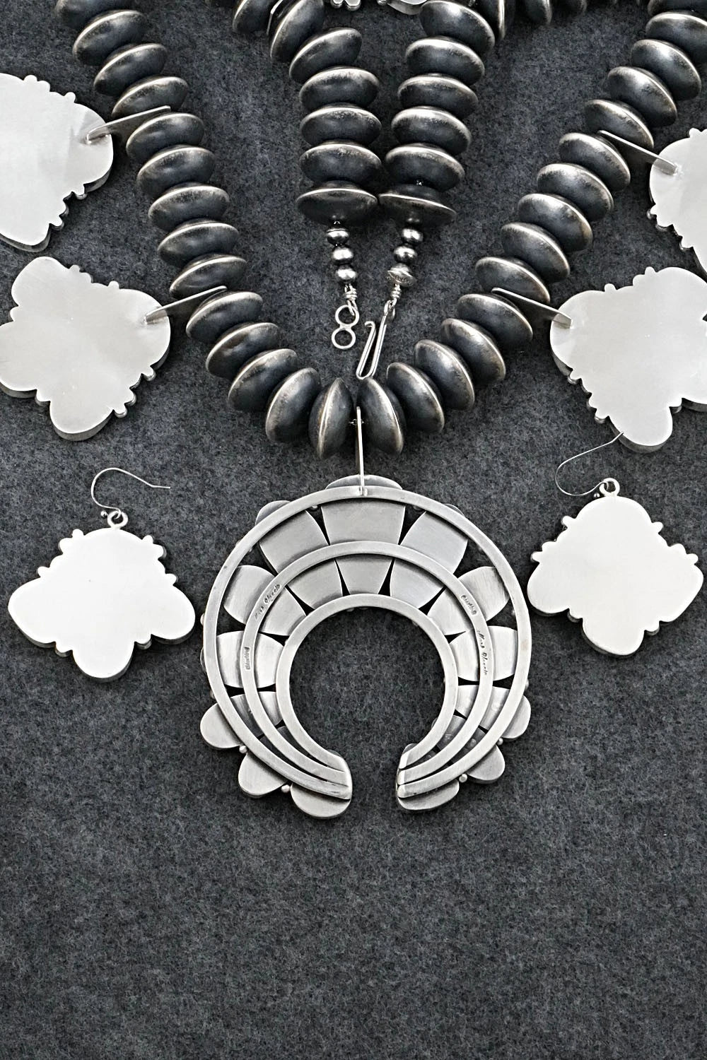 Turquoise & Sterling Silver Squash Blossom Set - Mark Yazzie