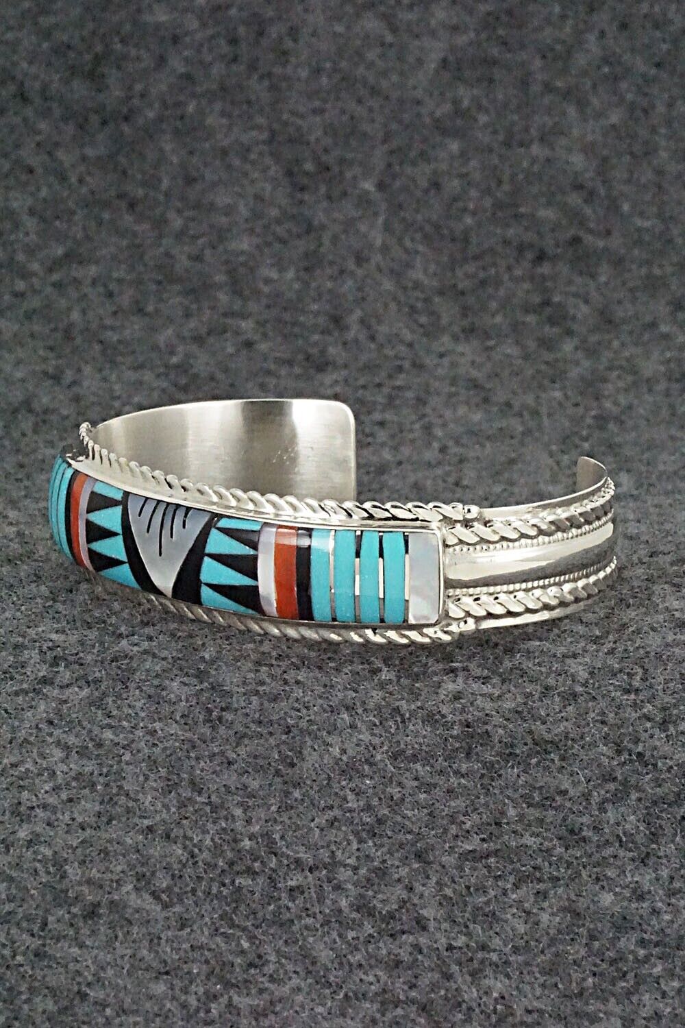 Multi Stone & Sterling Silver Inlay Bracelet - Rebecca Sheyka