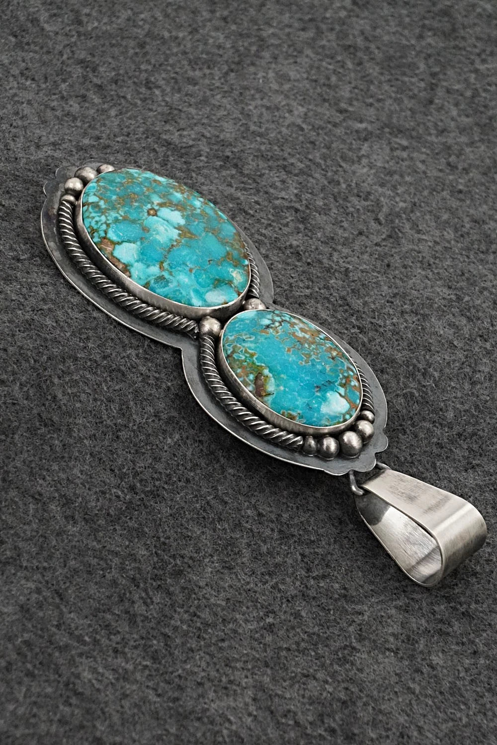 Turquoise & Sterling Silver Pendant - Paul Livingston