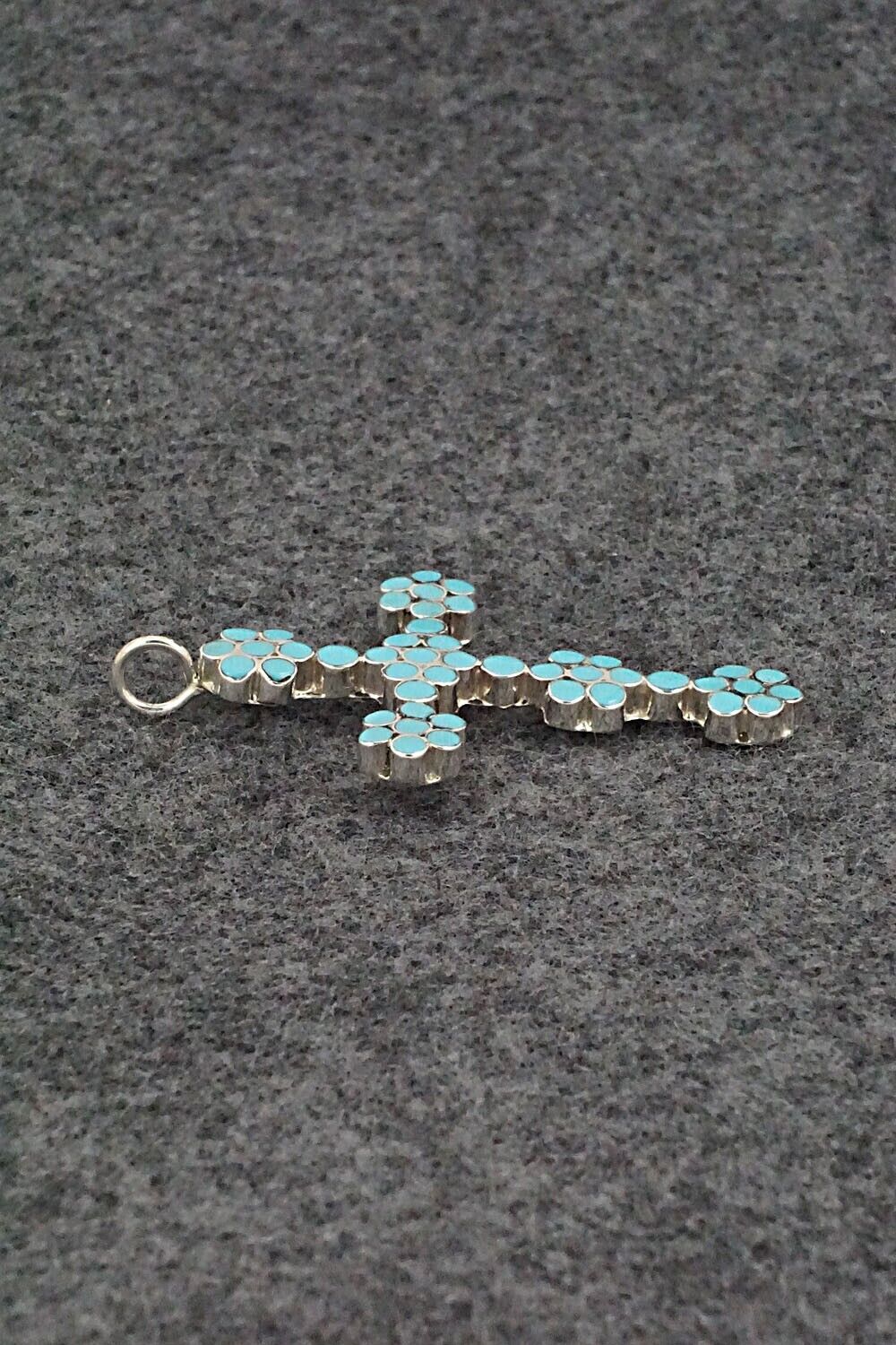 Turquoise and Sterling Silver Pendant - Rupert Shetima